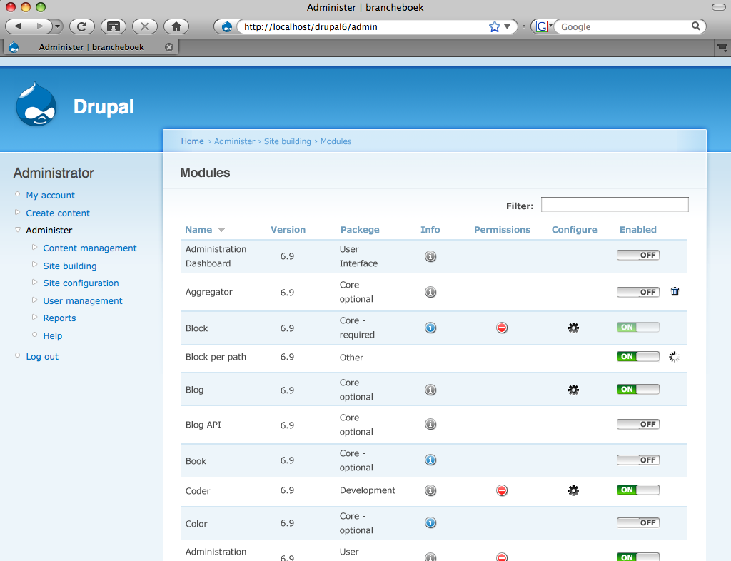 paysagе, Drupal