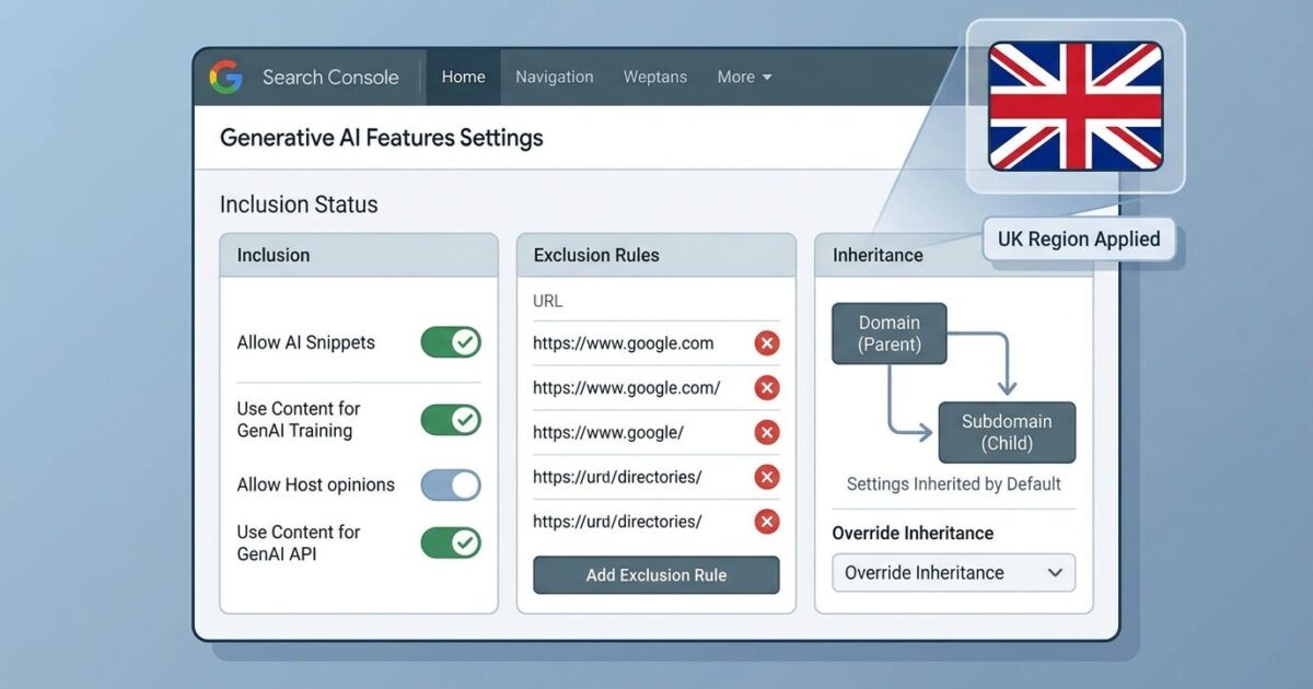 contrôle IA générative Search Console